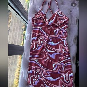 Retro Swirl Pattern Dress